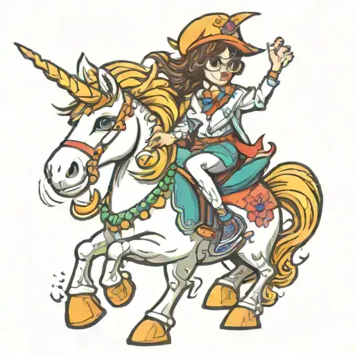 Coconut Riding A Unicorn