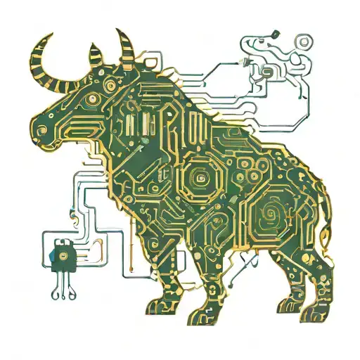 Minimal A Circuit Board Design With Hidden Animal Silhouettes