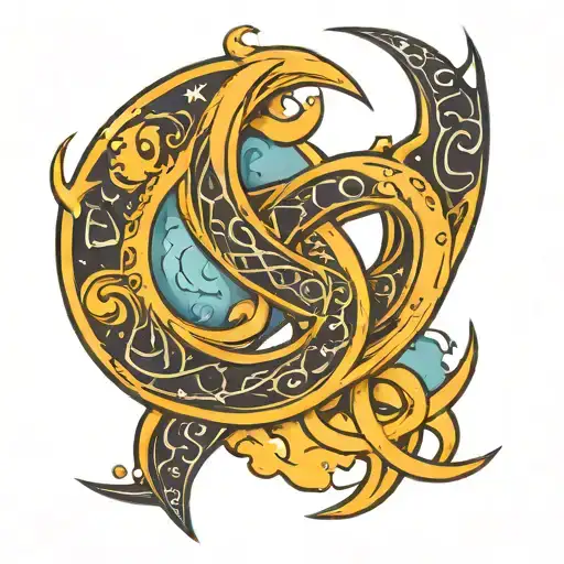 Infinity Sign And Moon