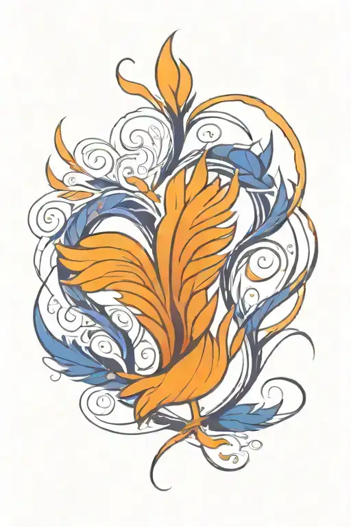 Heart Made Out Of Phoenix Feathers