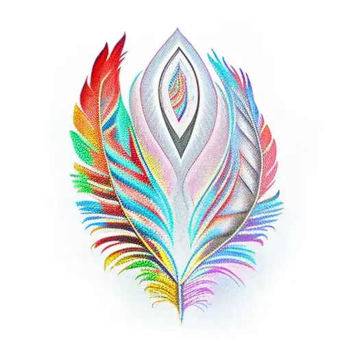 A Phoenix Feather Made Of Intricate Book Pages