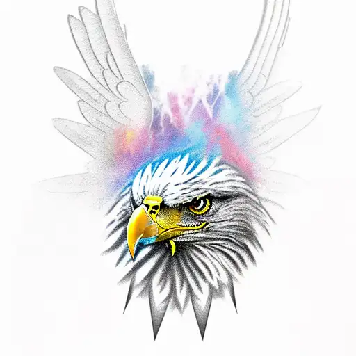 Eagle Design With The Upper Body And With The Name Soheyl Engraved On The Chest