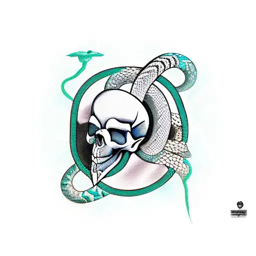 Goose With Skull And Snake