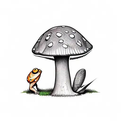 Mushroom With Frog And Snail