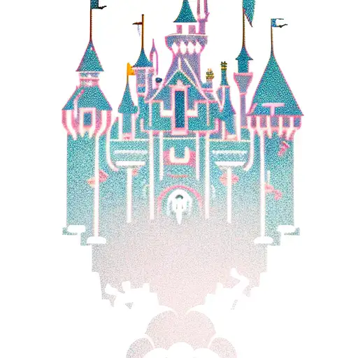 Disney World And Disneyland Castle Silhouette With A Spooky Twist