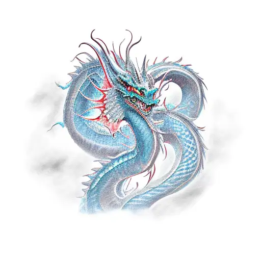 A Tattoo Design Of A Dragon Inspired By Anne Mccaffery's Style