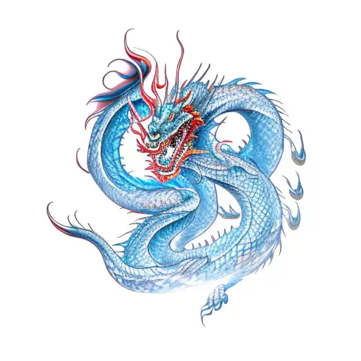 A Tattoo Design Of A Dragon Inspired By Anne Mccaffery's Style