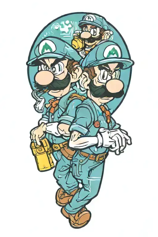 Mario And Luigi As Gangsters