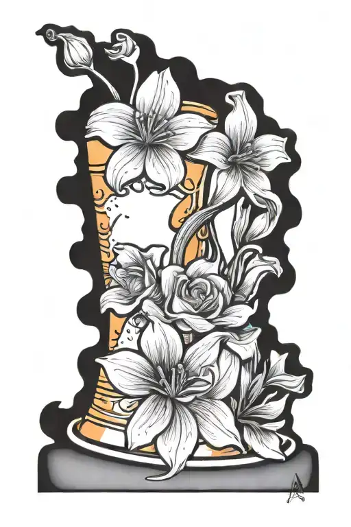 Narcissist Flowers On Traffic Cone