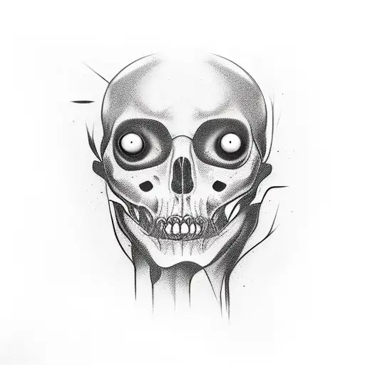 Gril Realistic Right Leg Sleeve Creepy