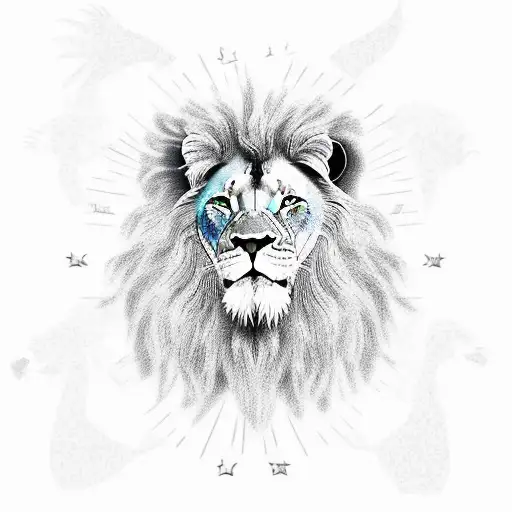 Jesus Lion And American Flag