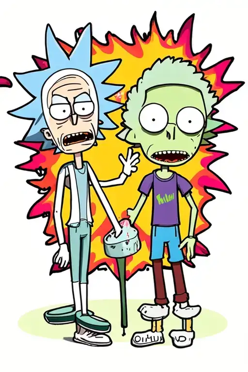 New School Rick And Morty Together Cartoon
