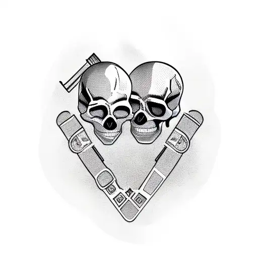 Skull And Woman And Soldier