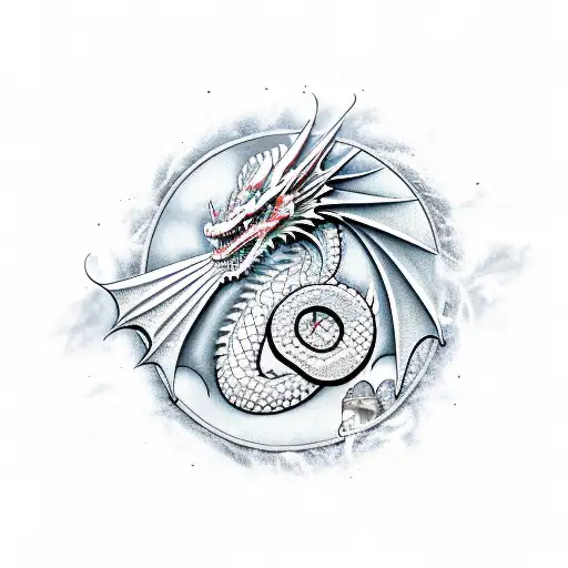 Dragon With And The Letters Qcb