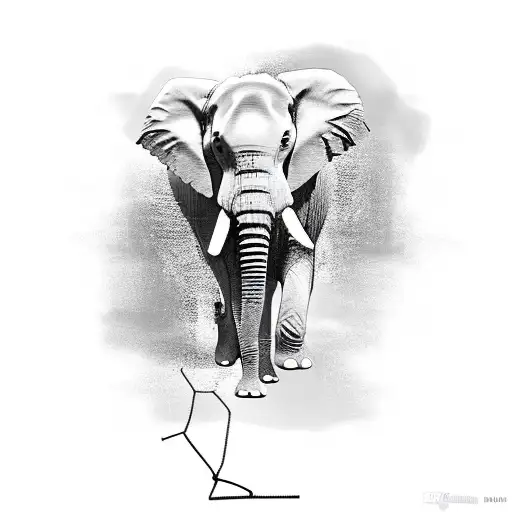 Elephant Walking On A Wire