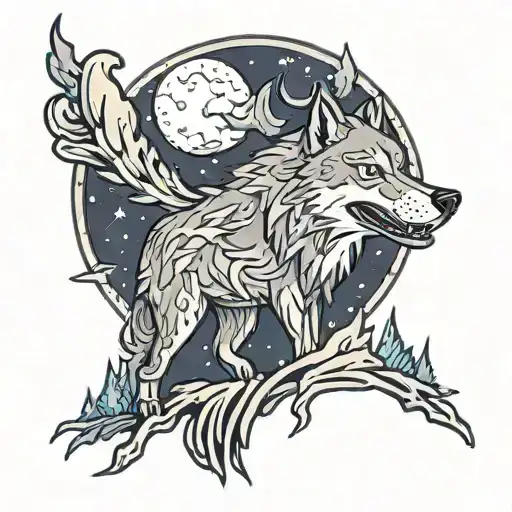 Wolf Howling At The Moon