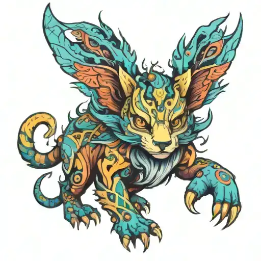 A Mystical Creature Inspired By Wild Animals And Nature