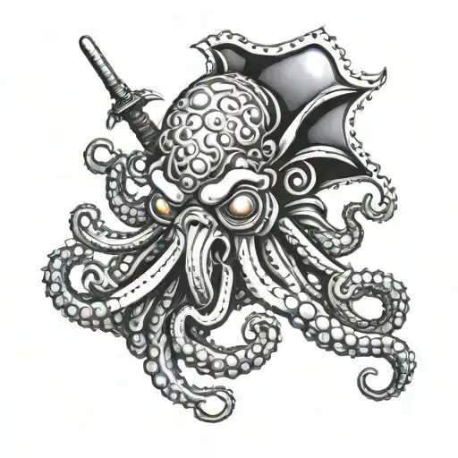 Octopus And Samurai Helmet