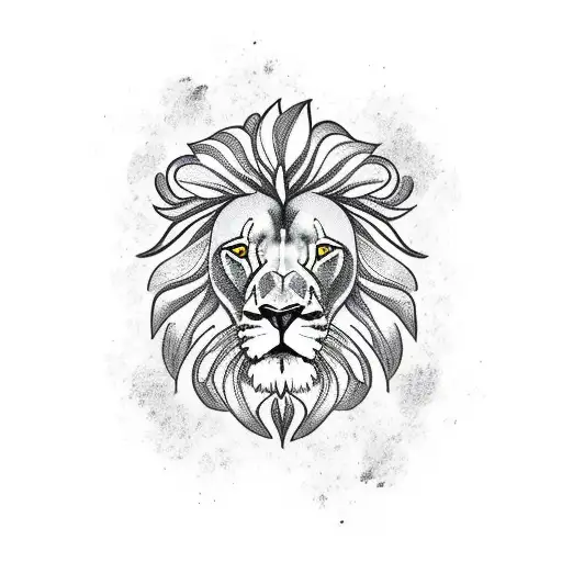 Lion With Roses And Footprint And Name Leon