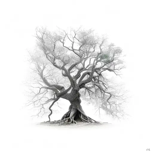 Dad Rock Oak Tree Roots