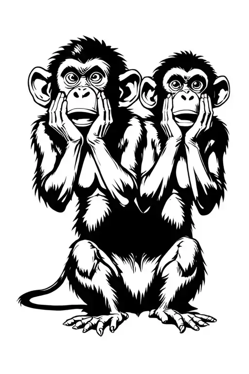 4 Monkeys Hear No Evil Speak No Evil See Know Evil