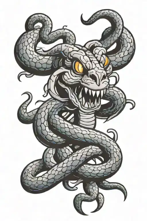 Snake With Rams Horns