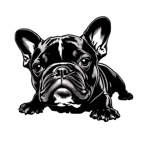 Black And White French Bulldog