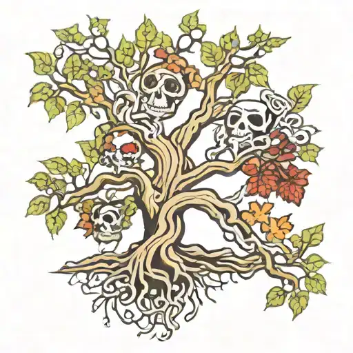 Grateful Dead Tree With Creeping Vines