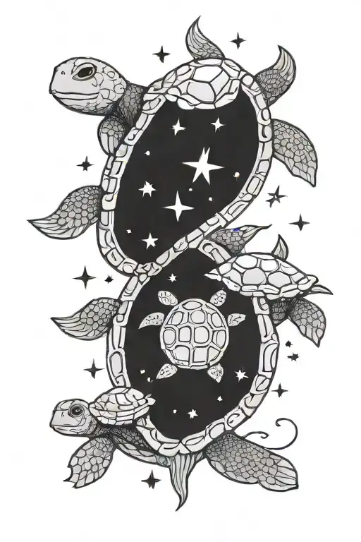 Stars Clouds Turtle