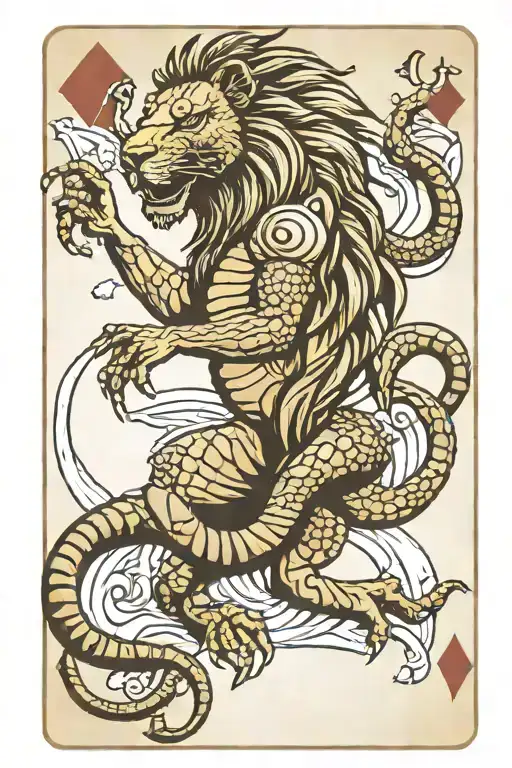Lion Scorpion Playing Card Game Dollars