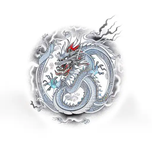 Chinese Dragon Tattoo On The Whole Arm