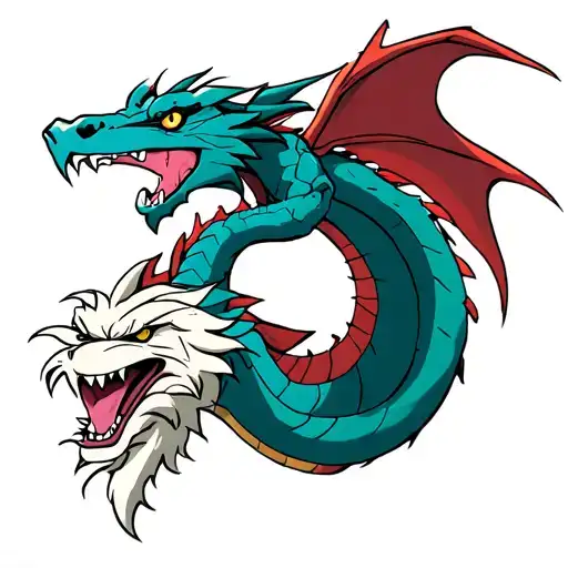 The Dragon From Dbz Replaced By Falcor From Never Ending Story