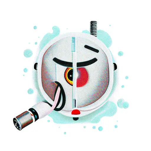 Inhaler With Eyes Cartoon