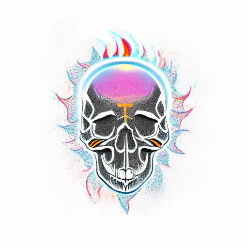 Skull And Flames