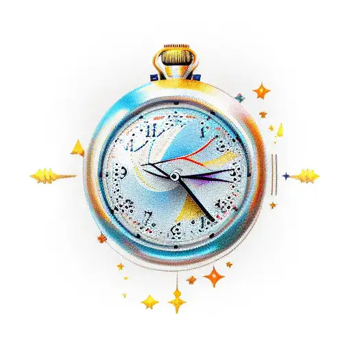 Scroll With Clocks And Stars