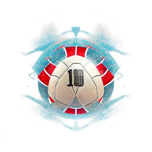 Year 1908 With A Football Theme In Viking Style