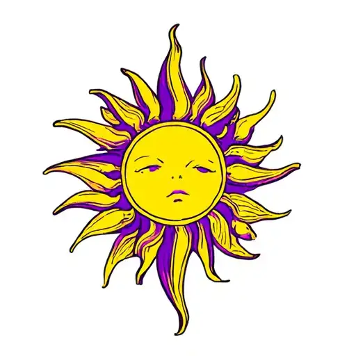 Sun Purple And Yellow