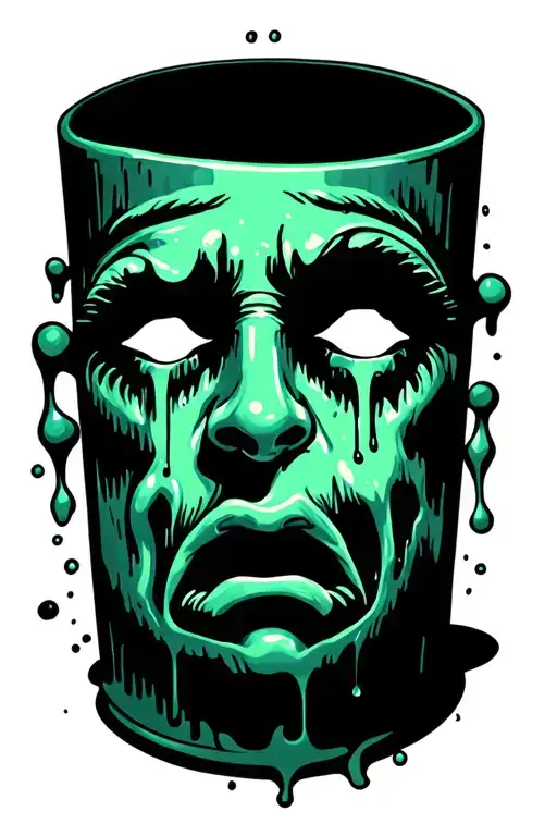 Sad Face Melting Smiley Face