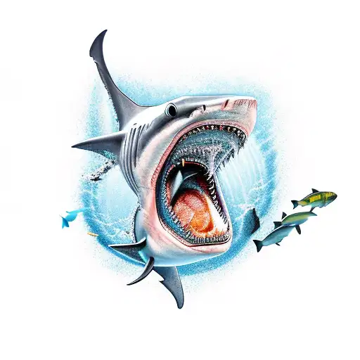 Blood Thursty Shark Cartoon