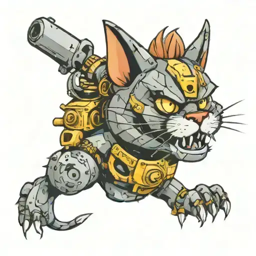 Mechanical Cat Warrior