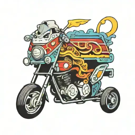 Incorporate Elements Of Japanese Culture And Fantasy Themes Into A Vintage Car Design