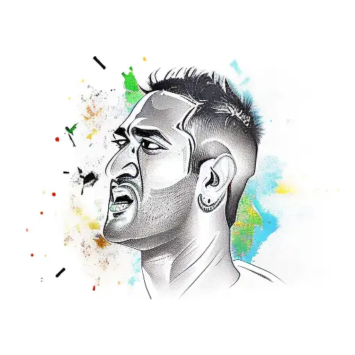 Ms Dhoni Lettering