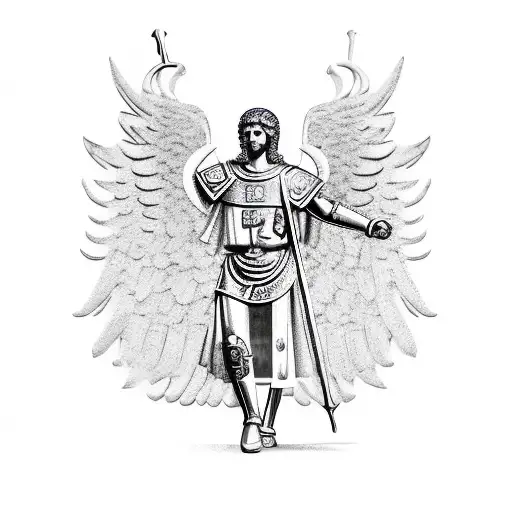Saint Michael With Roman Legion