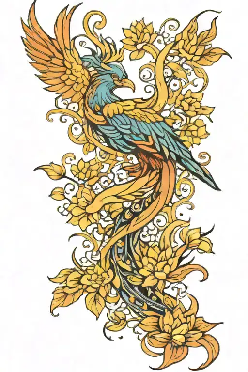 Phoenix Lotus Flowers Symbolizing