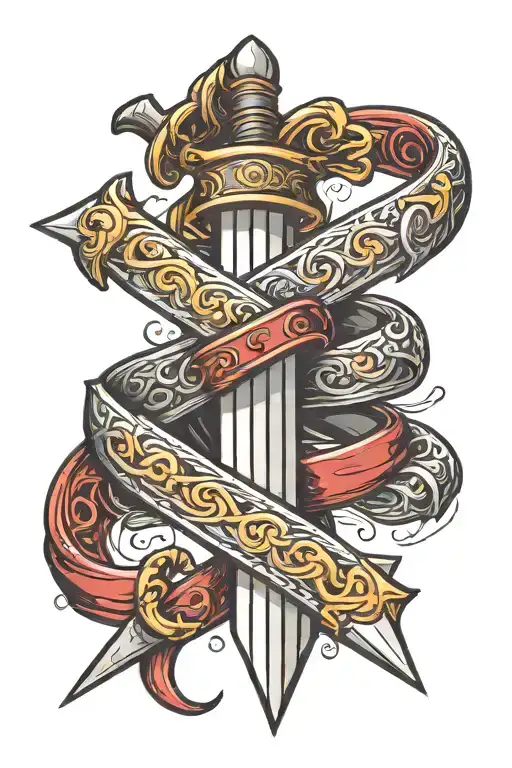 Ring Sword Intertwined