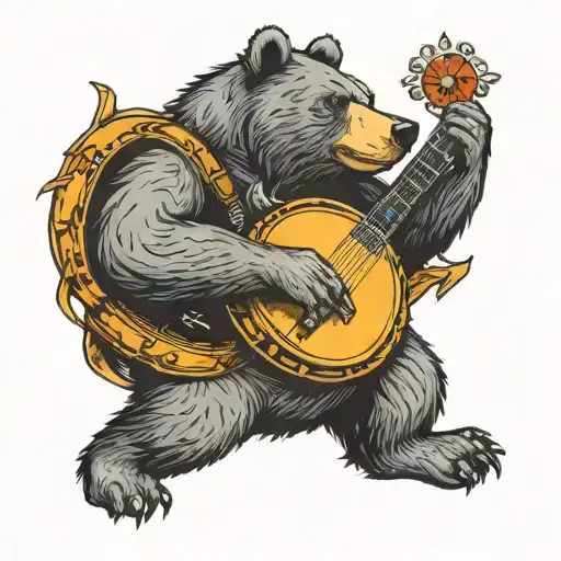 Bear Playing The Banjo