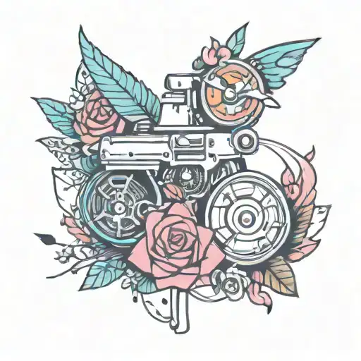 Girly Minimalist Tattoo Featuring