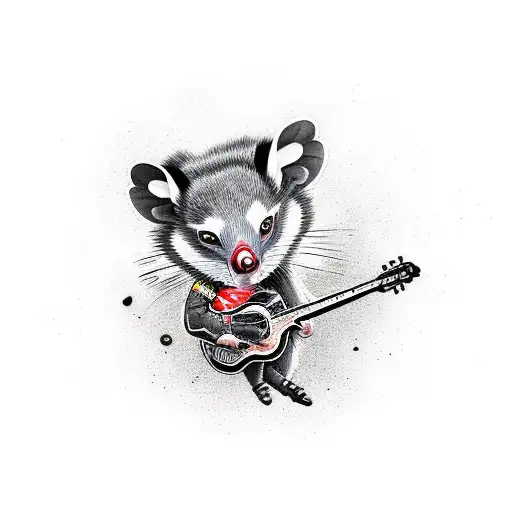 Possum Riding A Bomb Like A Cowboy