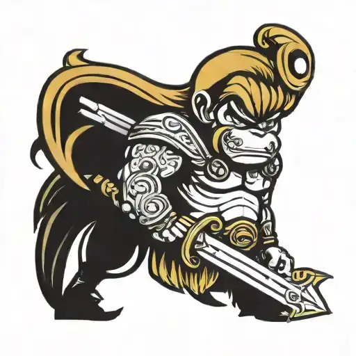 Bananna Holding Sword