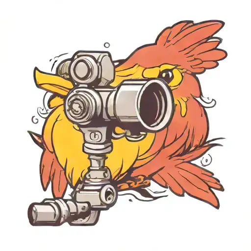 Bird Looking Through Telescoop